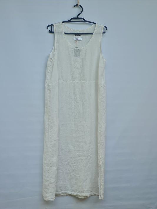 Vestido Flax, lino, blanco