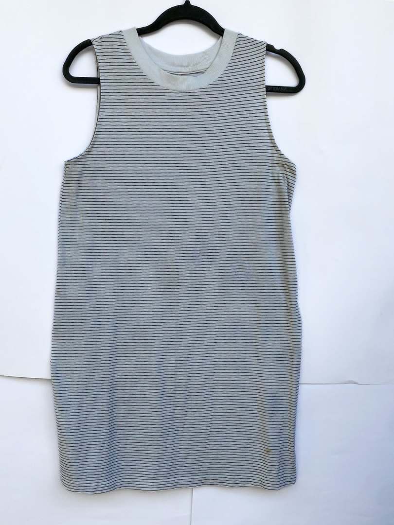 Vestido New Day, rayado, tela de puntop